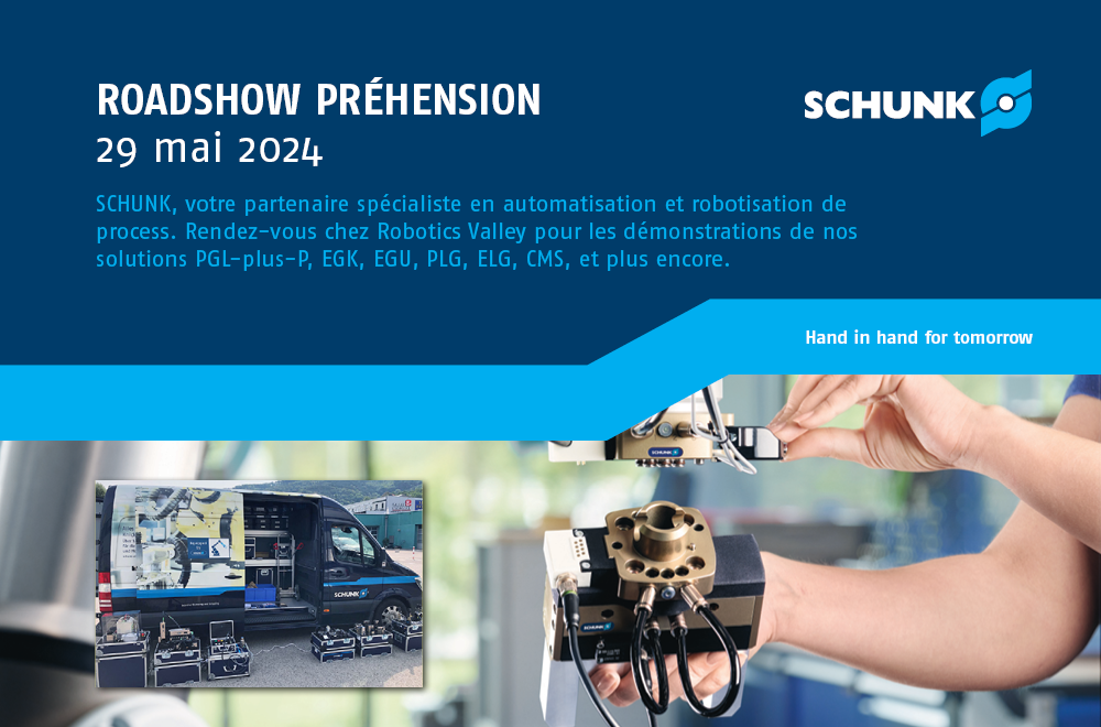 Visuel invitation SCHUNK roadshow préhension